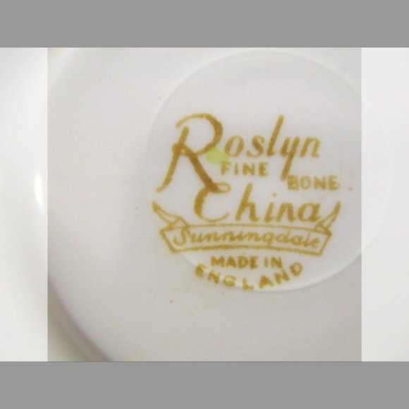 Vintage Roslyn Bone China, England Hand Painted "Sunningdale" Replacement Saucer - Picture 7 of 8